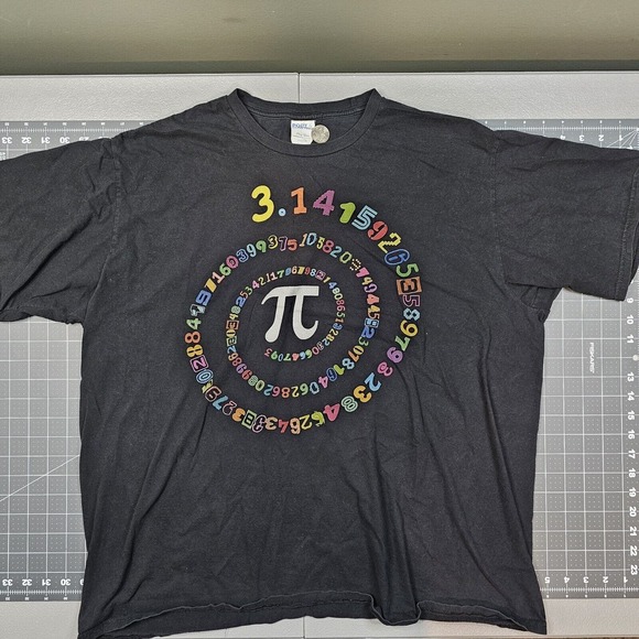 Y2k Pi Day 3.14 Tshirt Xxl Math Spiral Nerdcore Academic Physics Grunge Hip Hop - Picture 1 of 9